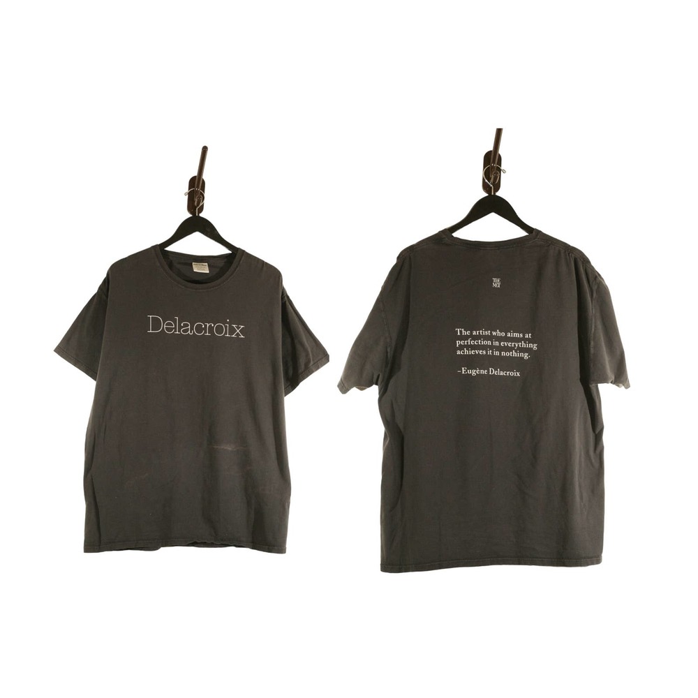 Delacroix Artist T Shirt Men's XL Metropolitan Museum of Art MET Quote Black